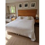 Mitre Hotel Contract Zip And Link Mattress ( 2 x 90 x 190cm) Complete With Divan Bases And Light Oak