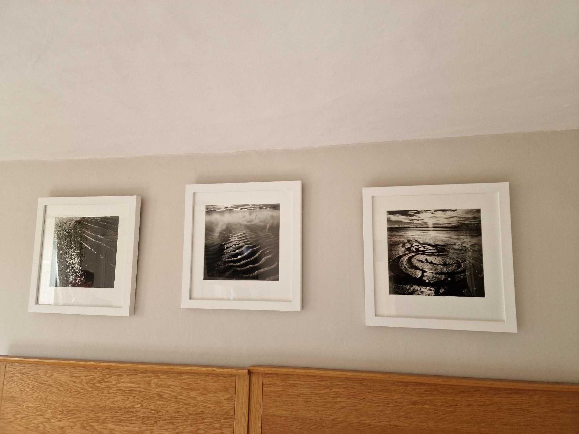 A Set Of 3 x Gillian Allard Framed Prints (1) Circle In The Sand Solway Firth (2) Wells Next The Sea