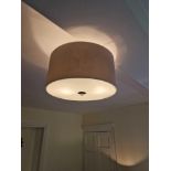 A Fabric Sage Mint Flush Light Pendant 40 x 20cm