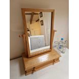 A Dressing Table Swing Mirror, With Trinket Drawers Under 42 x 23 x 58cm