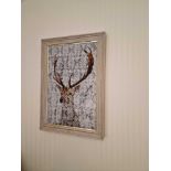 Framed Highlands Stag - Wrapped Canvas Graphic Art Canvas Digital Print Onto 100% Cotton Canvas,