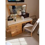 Light Oak Writing Desk Functional Design Emphasising The Natural Grain Of Wood The Plank Top Moulded