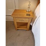 A Pair Of Bedside Tables Light Oak Finished With A Satin VarnishÃ‚ Highlights The Natural Grain Of