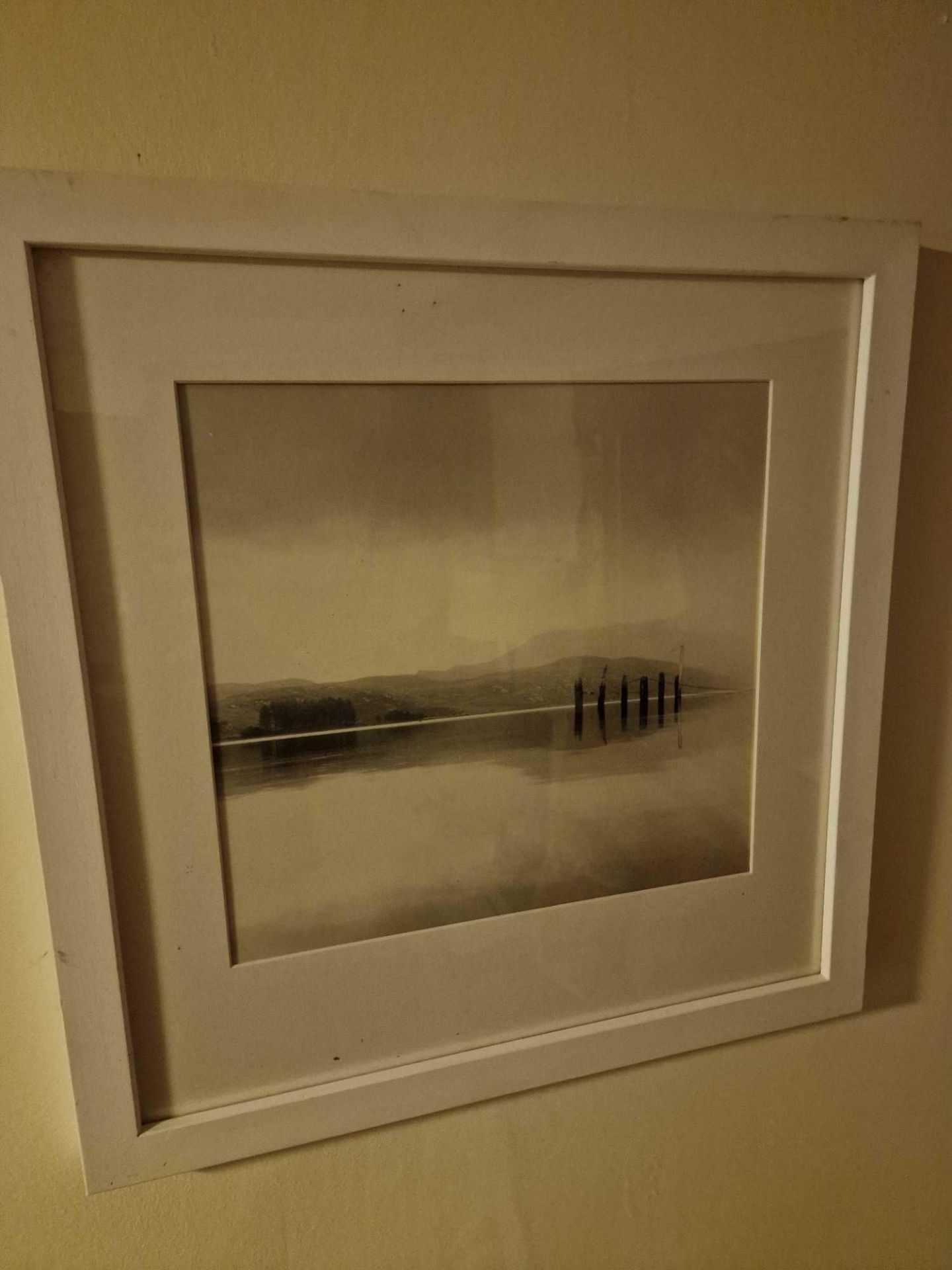 Gillian Allard Framed Print Loch Ewe Area Signed Verso In A Modern White Wood Glazed Frame 48 x 49cm - Bild 2 aus 2