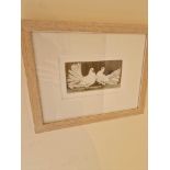 Framed Art Valerie Christmas Titled Fan Tails Limited Edition 10/200 Signed In Wood Glazed Frame