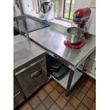 Stainless Steel Preparation Table With Under Shelf And Up Stand 100 x 60 x 87cm