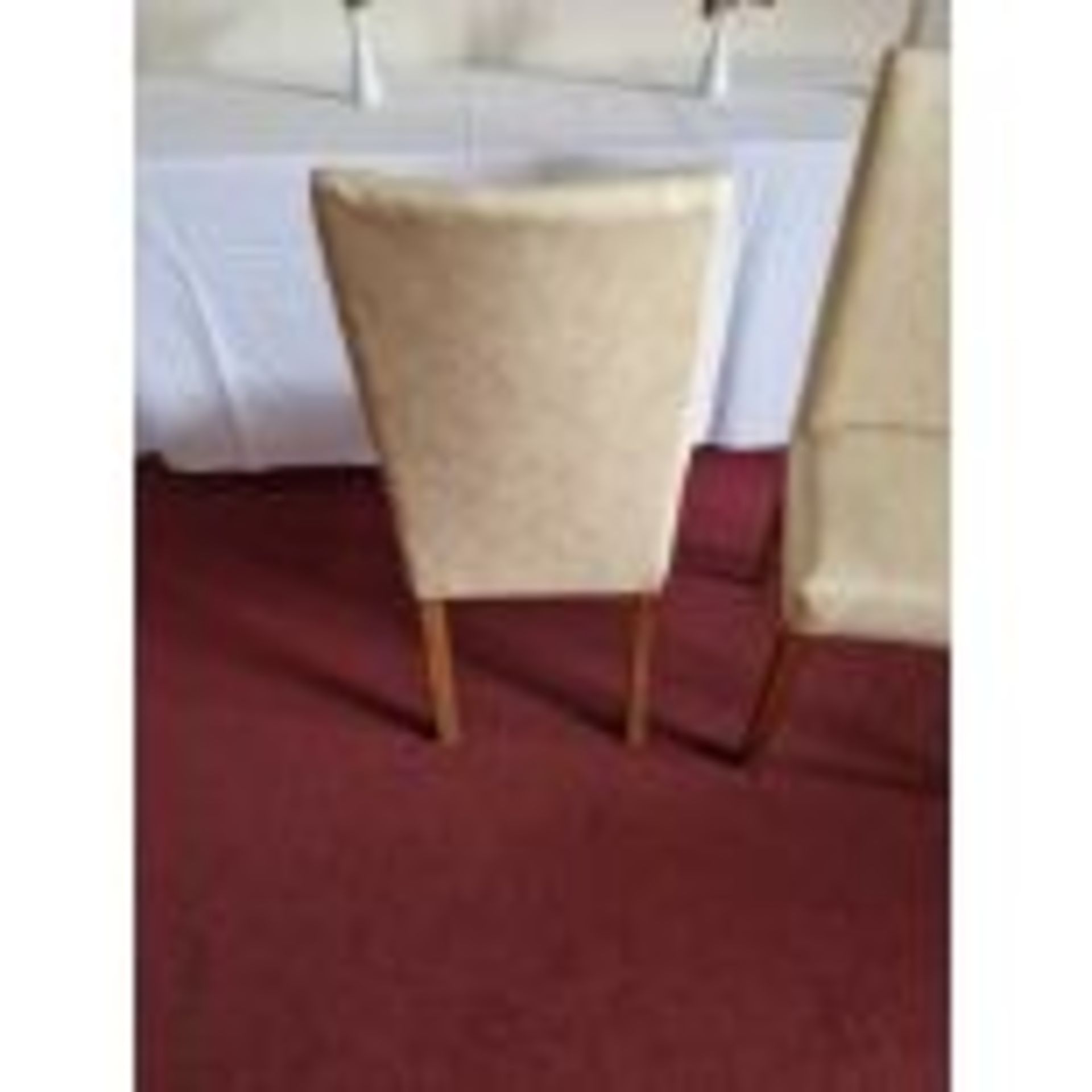 A Set Of 4 x Henshaw Cream Dining Chairs Smart And Stylish Chair Crafted From Solid Wood With - Image 5 of 5