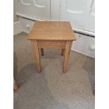 Light Oak Side Table The Timeless Design Emphasises The Natural Grain Of Wood, Along With Tapered