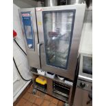 Rational SCCWE101 White Efficiency 10 Grid 1/1GN Electric Self Cooking Centre / Combination Oven