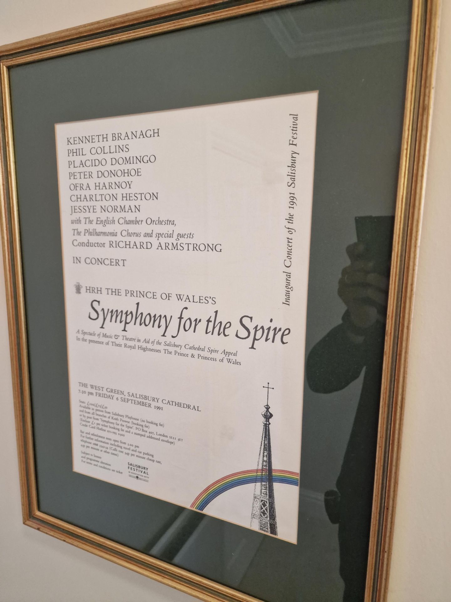 Framed Program Symphony For The Spire Fri 6th Sep 1991, Devised By The Prince Of Wales In Aid Of The - Image 2 of 2