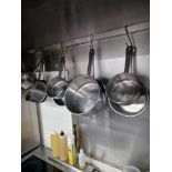 Various Stainless Steel Saucepans As Found