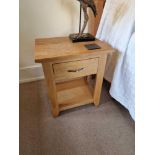 A Pair Of Bedside Tables Light Oak Finished With A Satin VarnishÃ‚ Highlights The Natural Grain Of