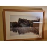 A Framed Landscape Photoprint Attributed To Colin Sturges Okewood Imagery In Modern Wood Frame 51