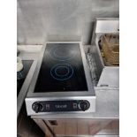 Lincat LH21 Electric Counter-Top Induction Hob - 2 Zones Rear 180; Front 120mm W 350 Mm - 3.0 Kw