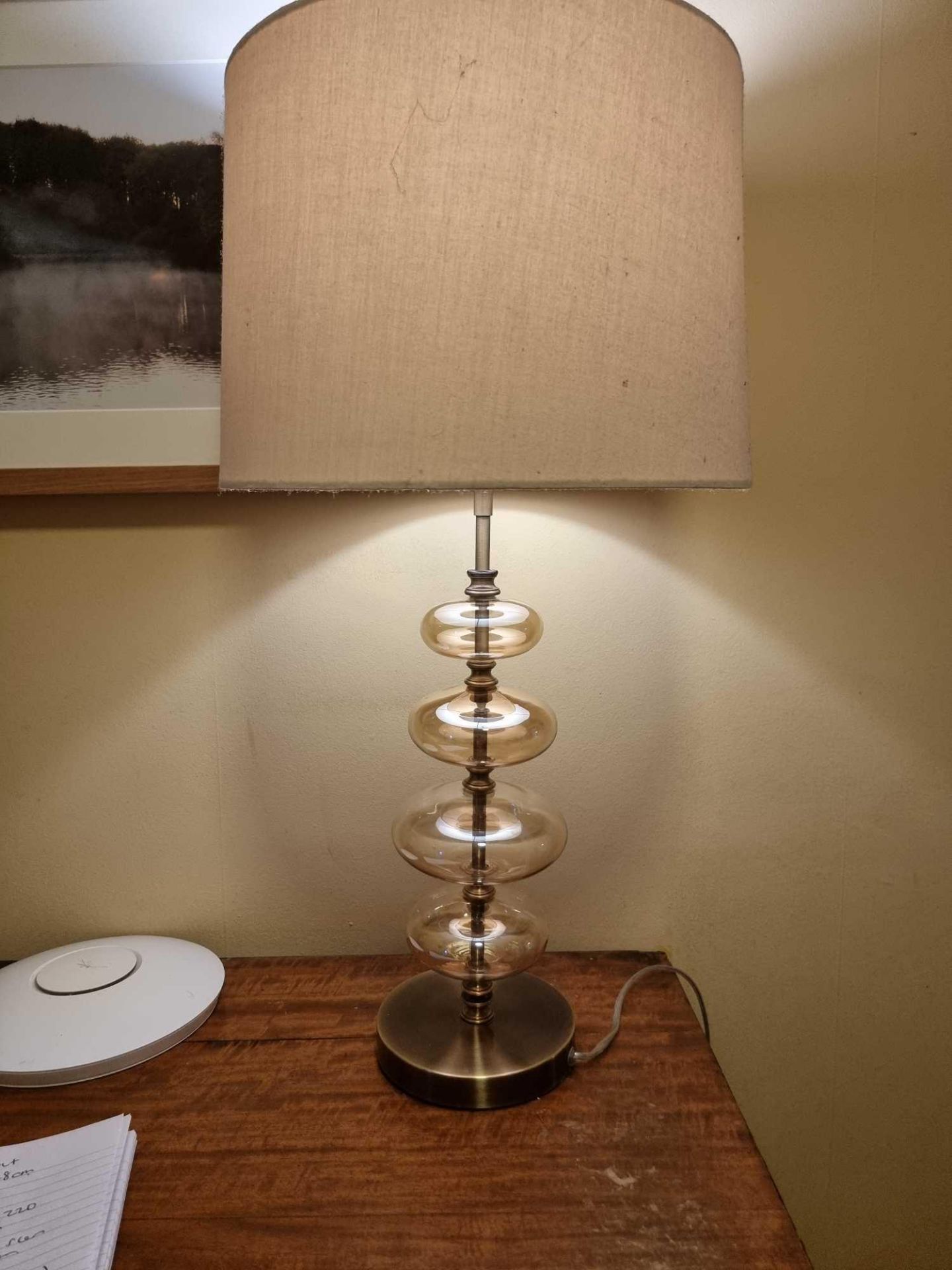 Dar Lighting Group Cowley COW4220 Table Lamp Champagne Gold With Shade A Sophisticated Design With A - Image 2 of 2