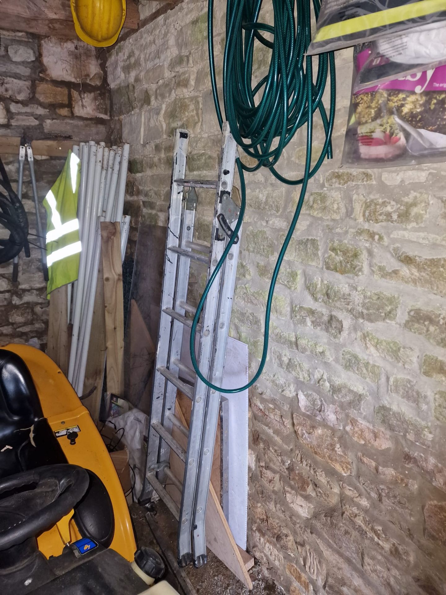 Various Extension, Hose Pipes And Manual Gardening Tools As Found