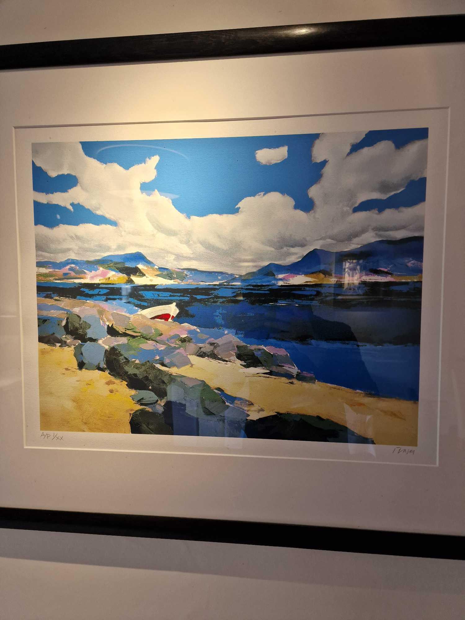 Artist Proof Screen-print Beachscape Skerray By Contemporary Printmaker Donald Hamilton Fraser. ( - Image 2 of 2