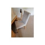 Pekalp London Side Chair Neutral Upholstered Seat And Back On Light Oak Wood Leg 43 X 45 X 93cm