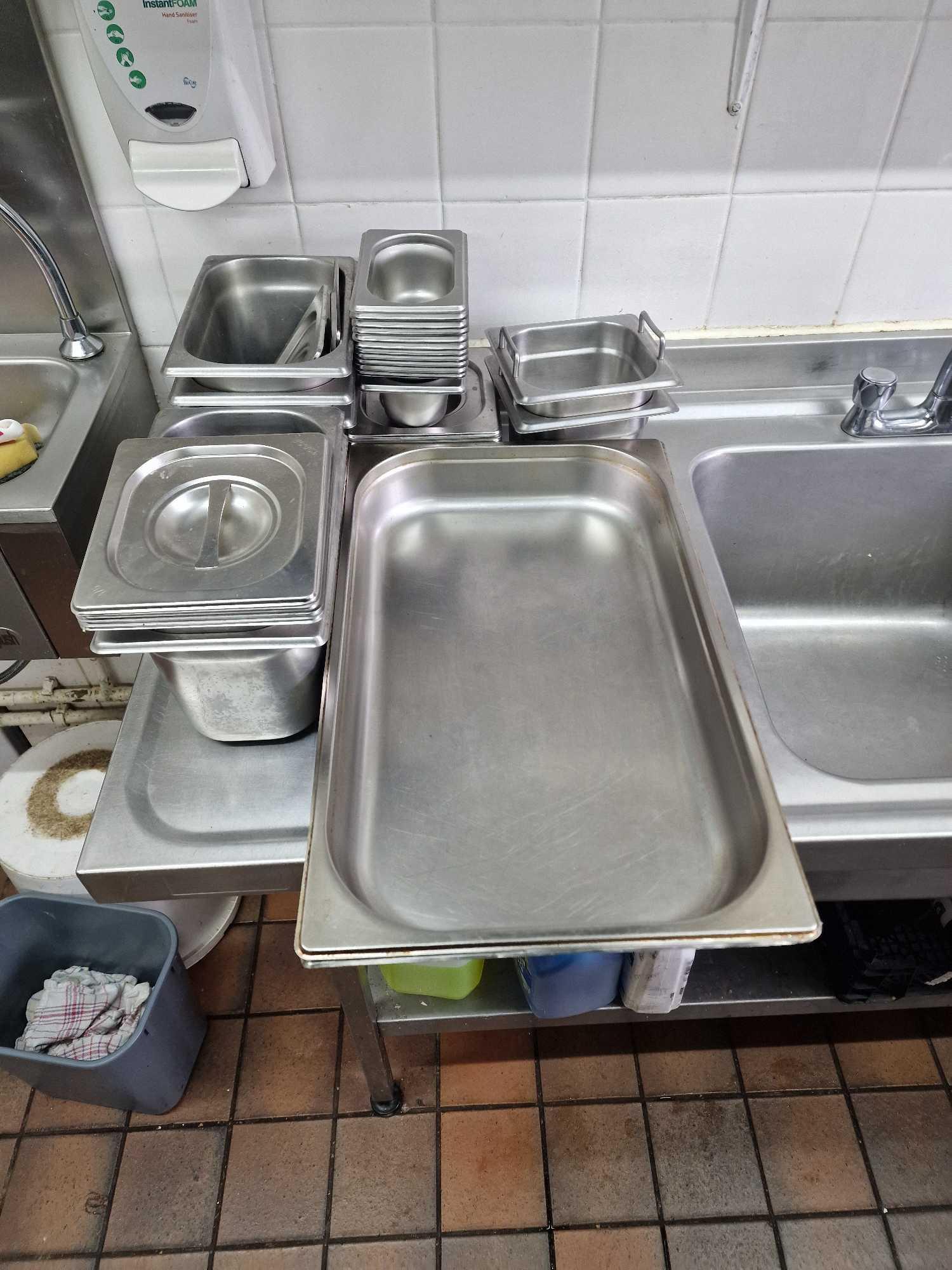 Various Stainless Steel GN Container Pans As Found