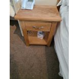 A Pair Of Bedside Tables Light Oak Finished With A Satin VarnishÃ‚ Highlights The Natural Grain Of