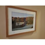 A Framed Landscape Photoprint Of The Gardens Attributed To Colin Sturges Okewood Imagery In Modern
