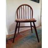A Set Of Six Mid Century, Ercol Windsor Hooped Back Chairs Model In Dark Wood Finish 44 X 42 X 82cm