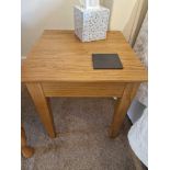 Light Oak Side Table The Timeless Design Emphasises The Natural Grain Of Wood, Along With Tapered