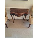 George II Period Mahogany Fold Over Top Card, Tea Or Gaming Table. The Beautifully Shaped Figured