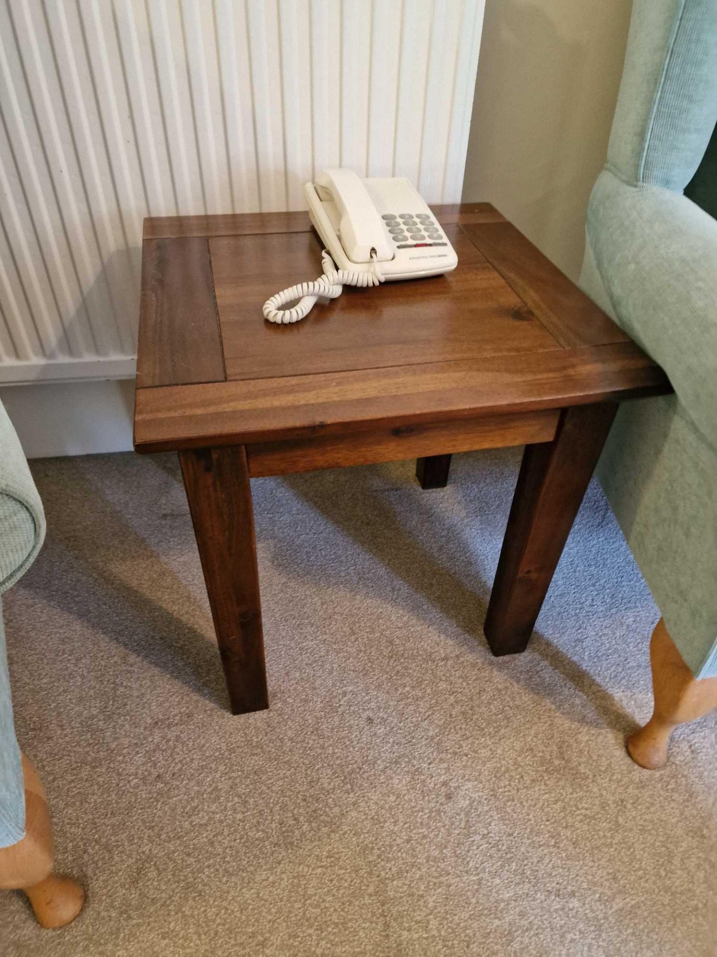 Oak Side Table Mounted On Square Legs 50 x 50 x 50cm