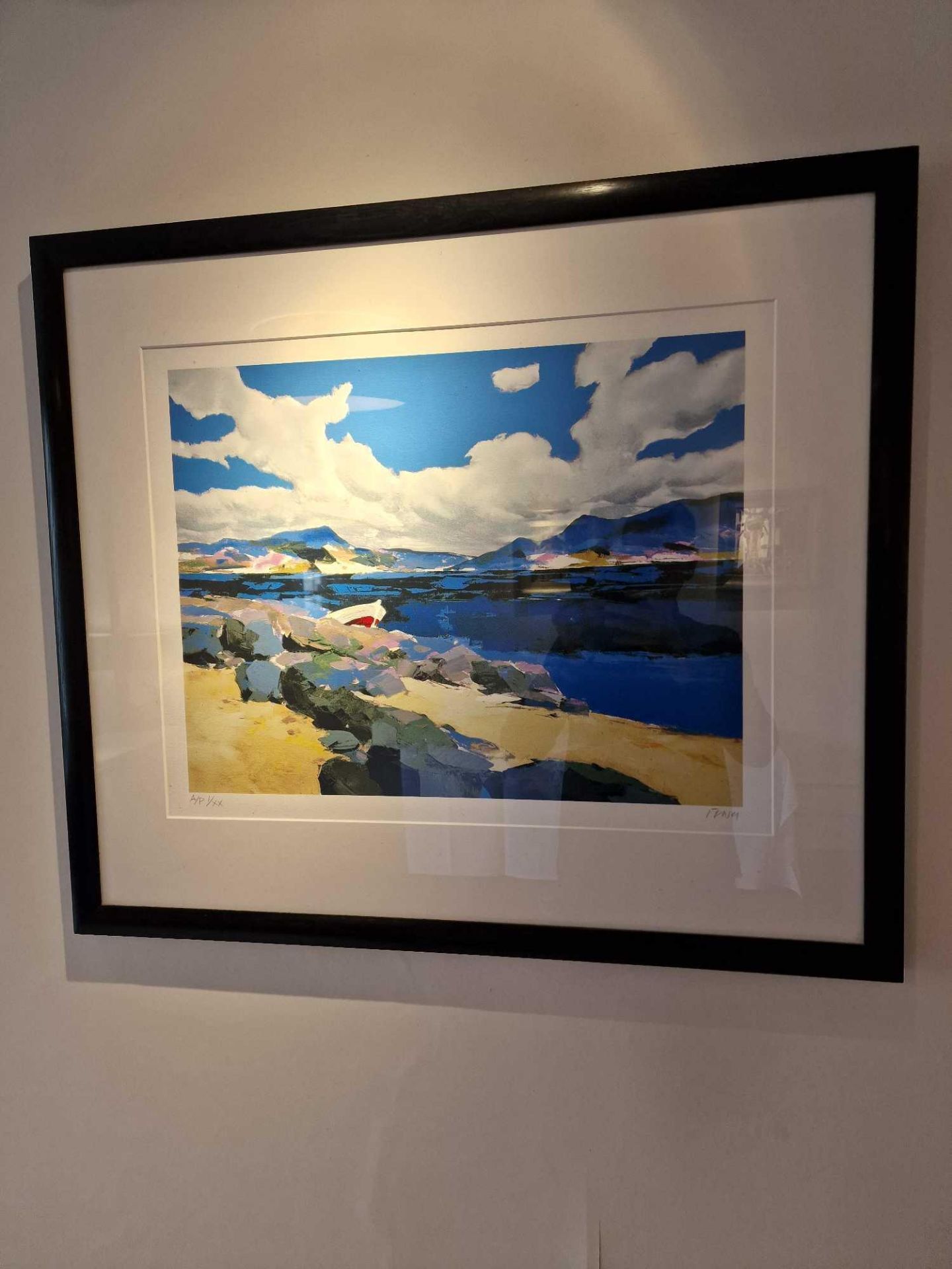 Artist Proof Screen-print Beachscape Skerray By Contemporary Printmaker Donald Hamilton Fraser. (