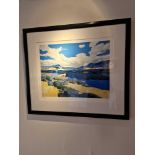 Artist Proof Screen-print Beachscape Skerray By Contemporary Printmaker Donald Hamilton Fraser. (