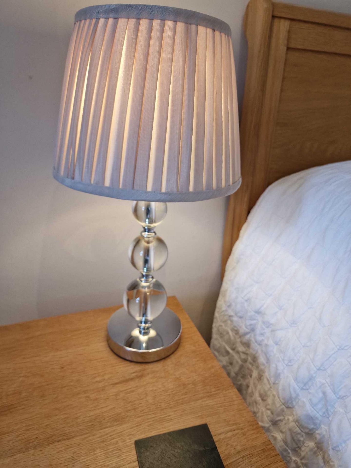 A Pair Of Classic Stacked Orb Table Lamps With Linen Shade A Table Lamp Of Elegance And Grace,