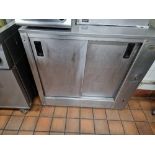 Victor Twin Sliding Door Hot Cupboard With Internal Shelf 240v Power Supply 100 x 60 x 89cm