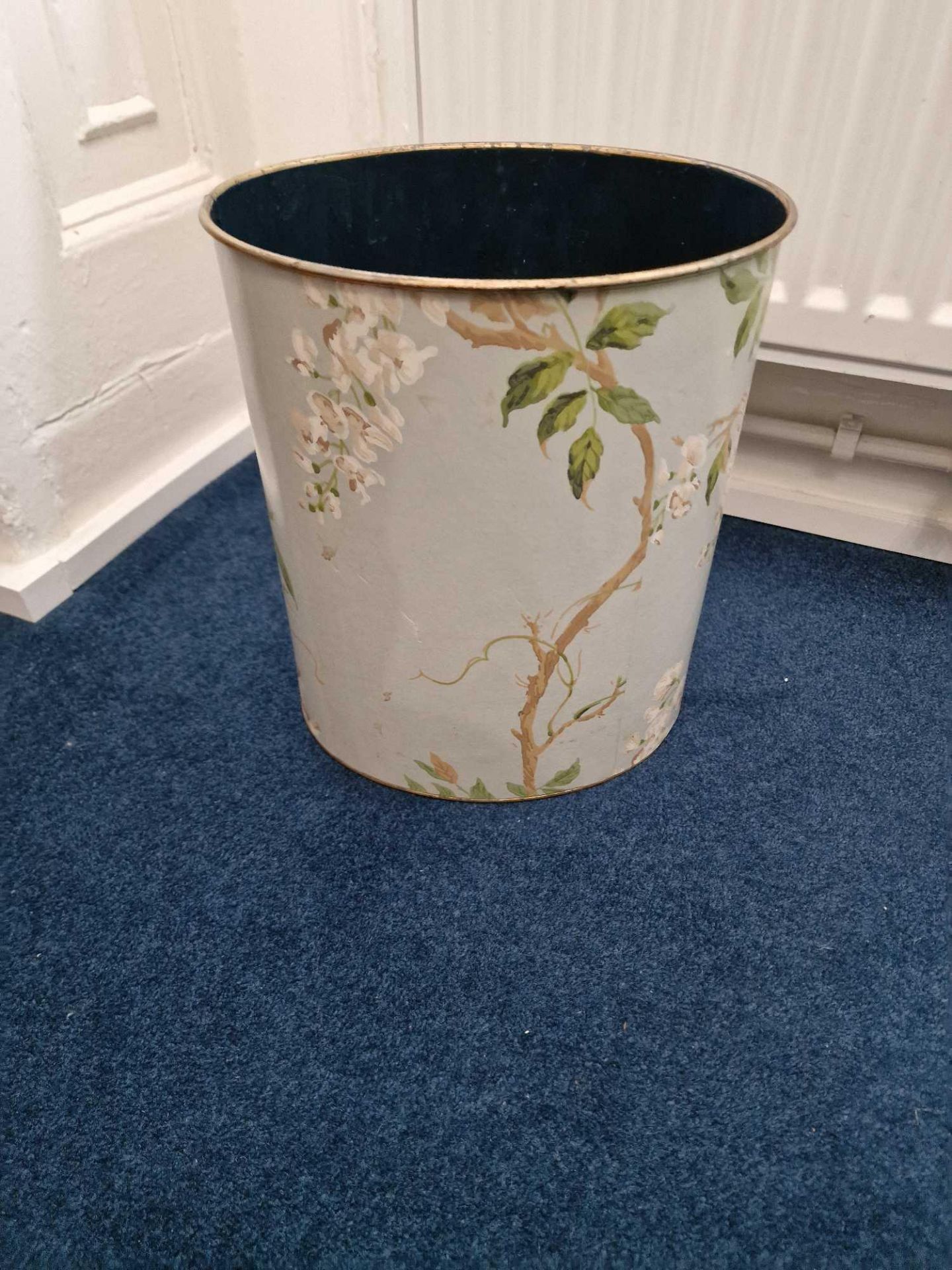 Lady Clare Floral Pattern Waste Paper Bin 29cm Tall