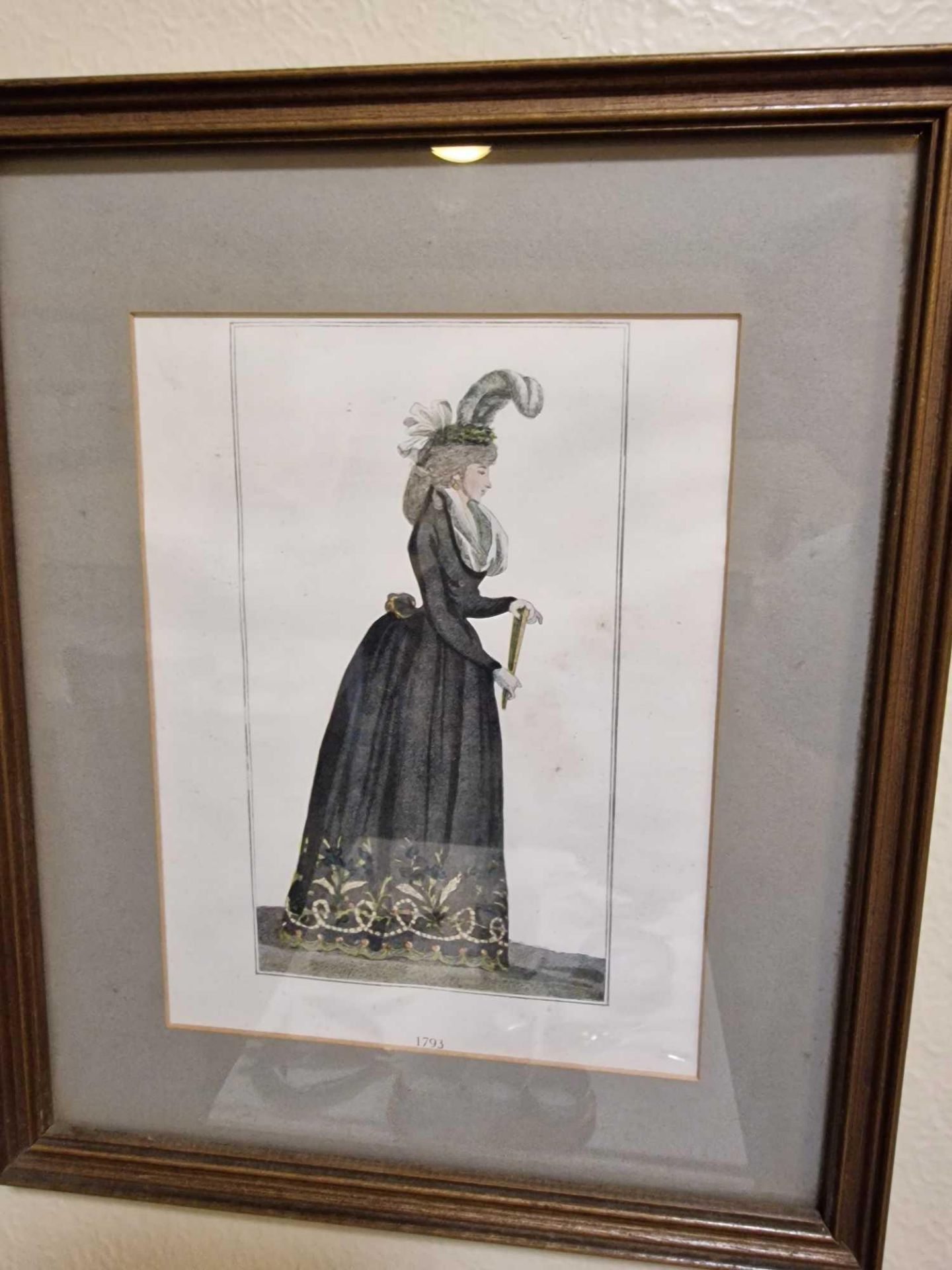 Framed Print Georg Melchior Kraus Dame Fashion Paris During The French Revolution In Glazed Frame - Bild 2 aus 2