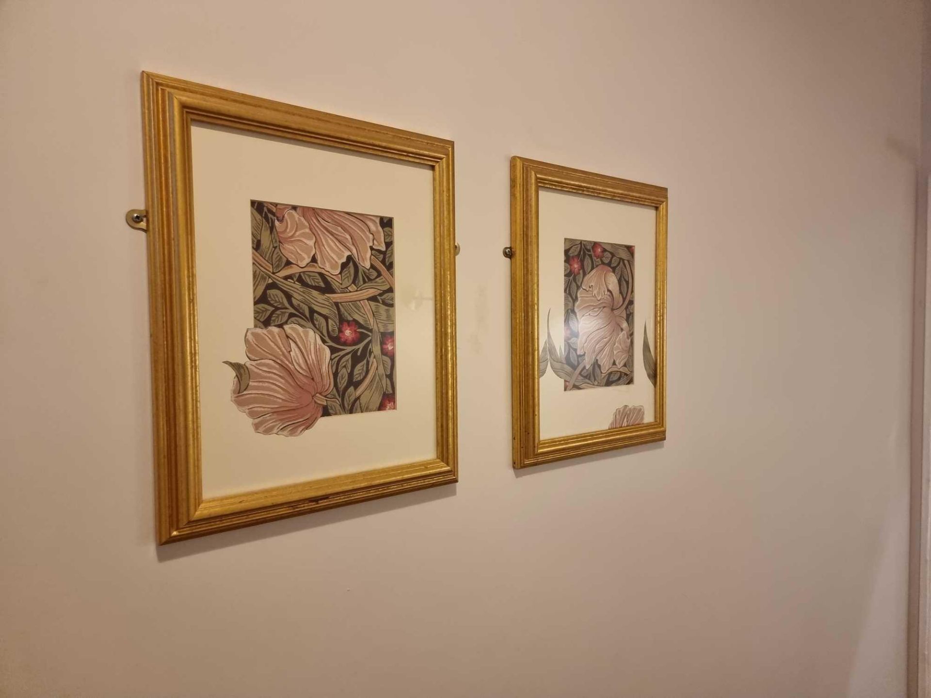 2 X Framed William Morris Archive Prints In Gold Frame 34 X 42cm (Room 12)