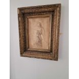 A Framed Sepia Giclee Of A Woman In A Gilt Wood Frame 30 X 38cm