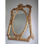 A Significant French Louis XV Style Gilt Pier Mirror 90 X 155cm