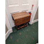 Oak Gate Leg Table Boasting A Marvellous Top With Two Drop Leaves, Bobbin And Reel Turned Column And