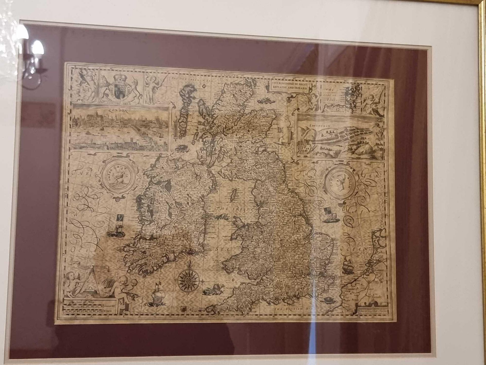 A Framed Vintage Map Of The Kingdom Of United Kingdom And Ireland 84 X 70cm (Room 5) - Image 3 of 3