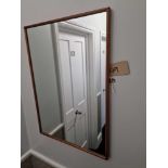 A Wood Framed Accent Mirror 43 X 61cm