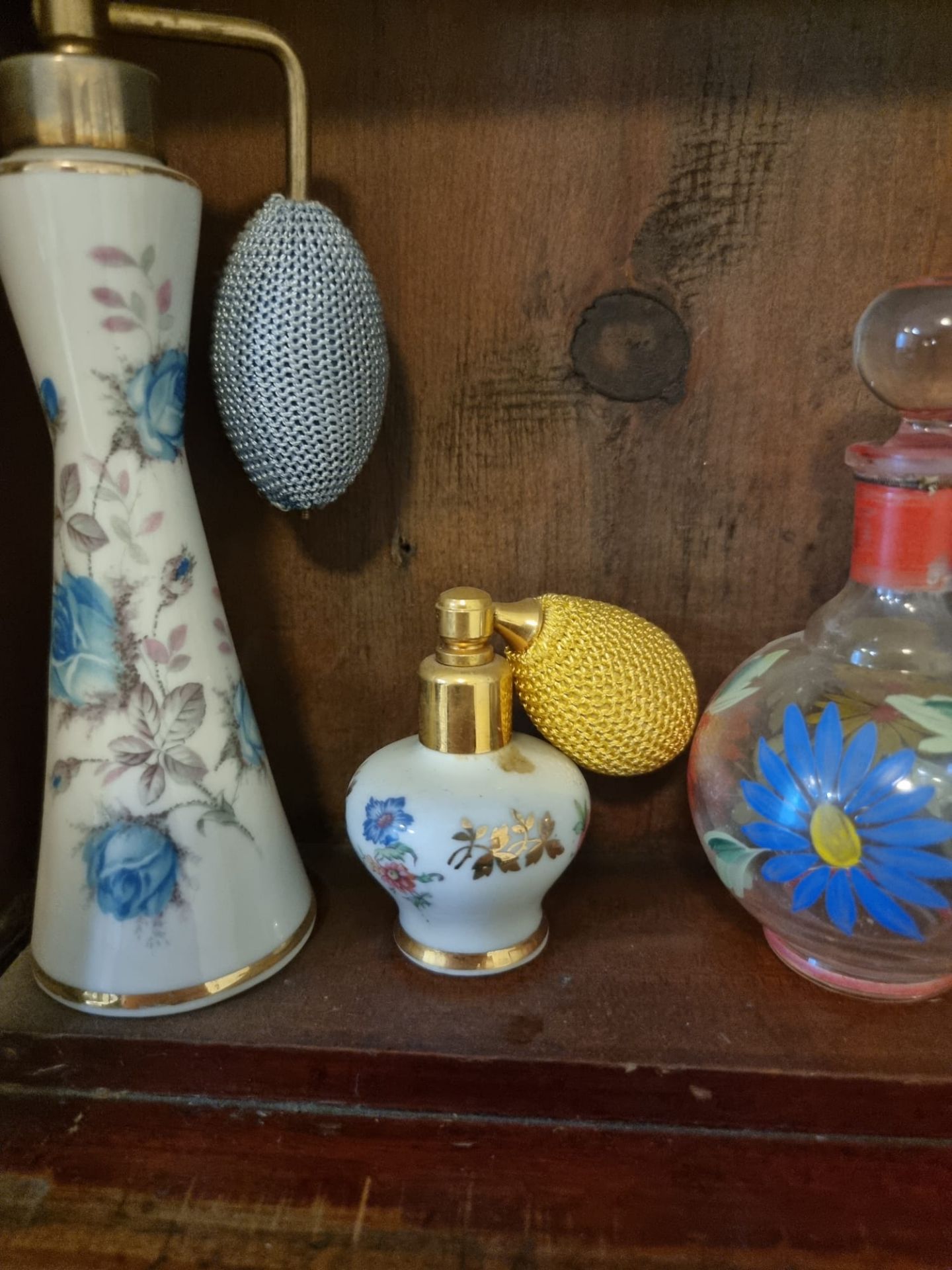 A Glazed Wooden Wall Mounted Display Cabinet To Include The Contents Of 24 X Various Vintage Perfume - Bild 17 aus 30