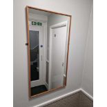 Wood Framed Accent Mirror 43 X 81cm