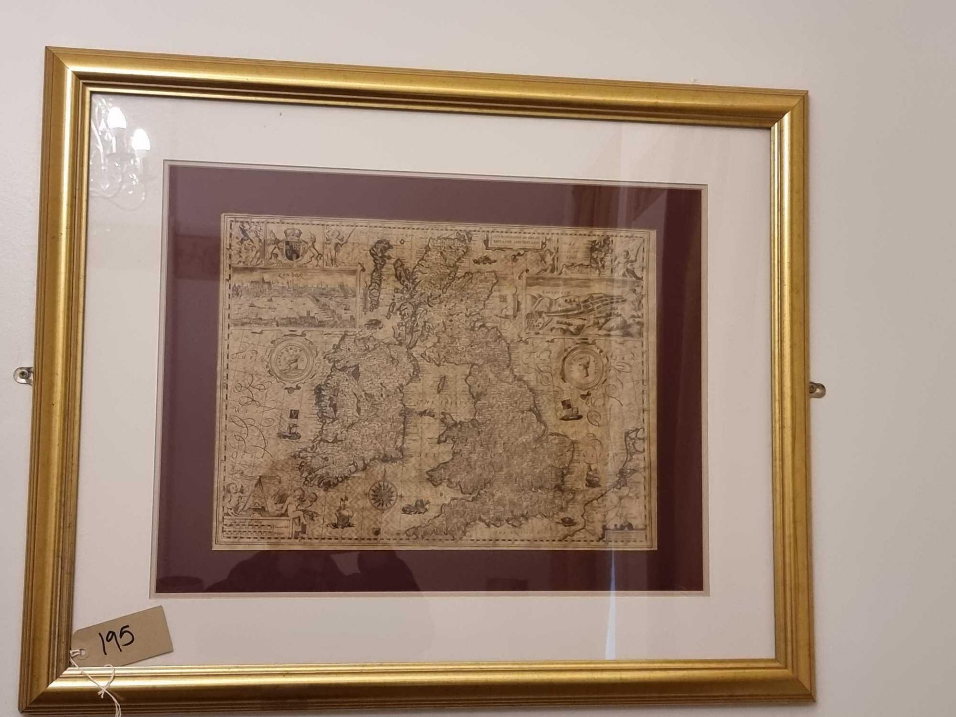 A Framed Vintage Map Of The Kingdom Of United Kingdom And Ireland 84 X 70cm (Room 5) - Image 2 of 3