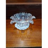 A Glass Figured Shaped Fruit Bowl 28cm