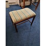 A Mahogany Piano Stool With Drop In Upholstered Seat Pad 59 X 38 X 47cm