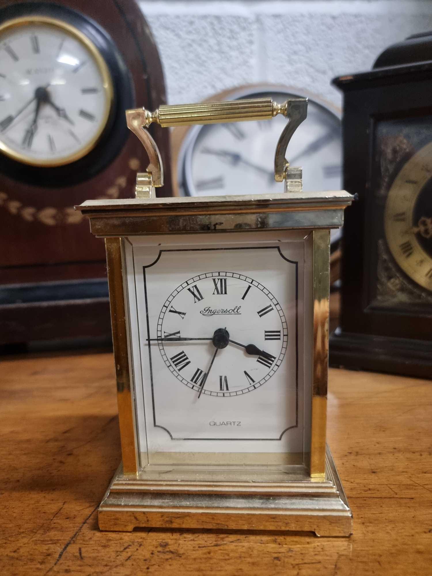 A Collection Of Five Clocks Comprising A Smiths Vintage Bracket Clock A Acanto Clock, Ingersoll - Image 3 of 6