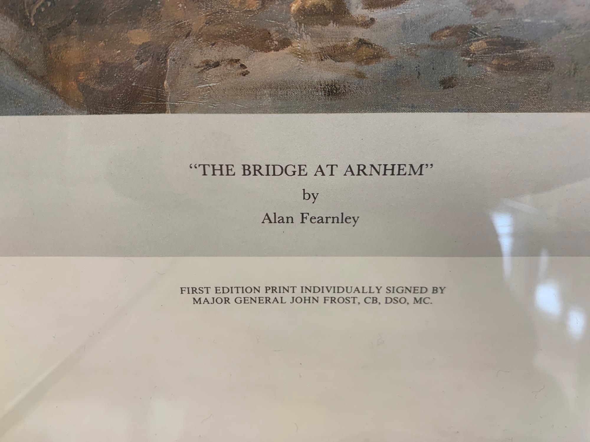 Alan Fearnley A First Edition Print Titled; The Bridge At Arnham Signed By Major-General John Dutton - Image 2 of 5