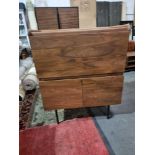 Pisa Walnut Bureau With A Front Drop Down Writing Or Work Surface With Two Door Cupboard Under