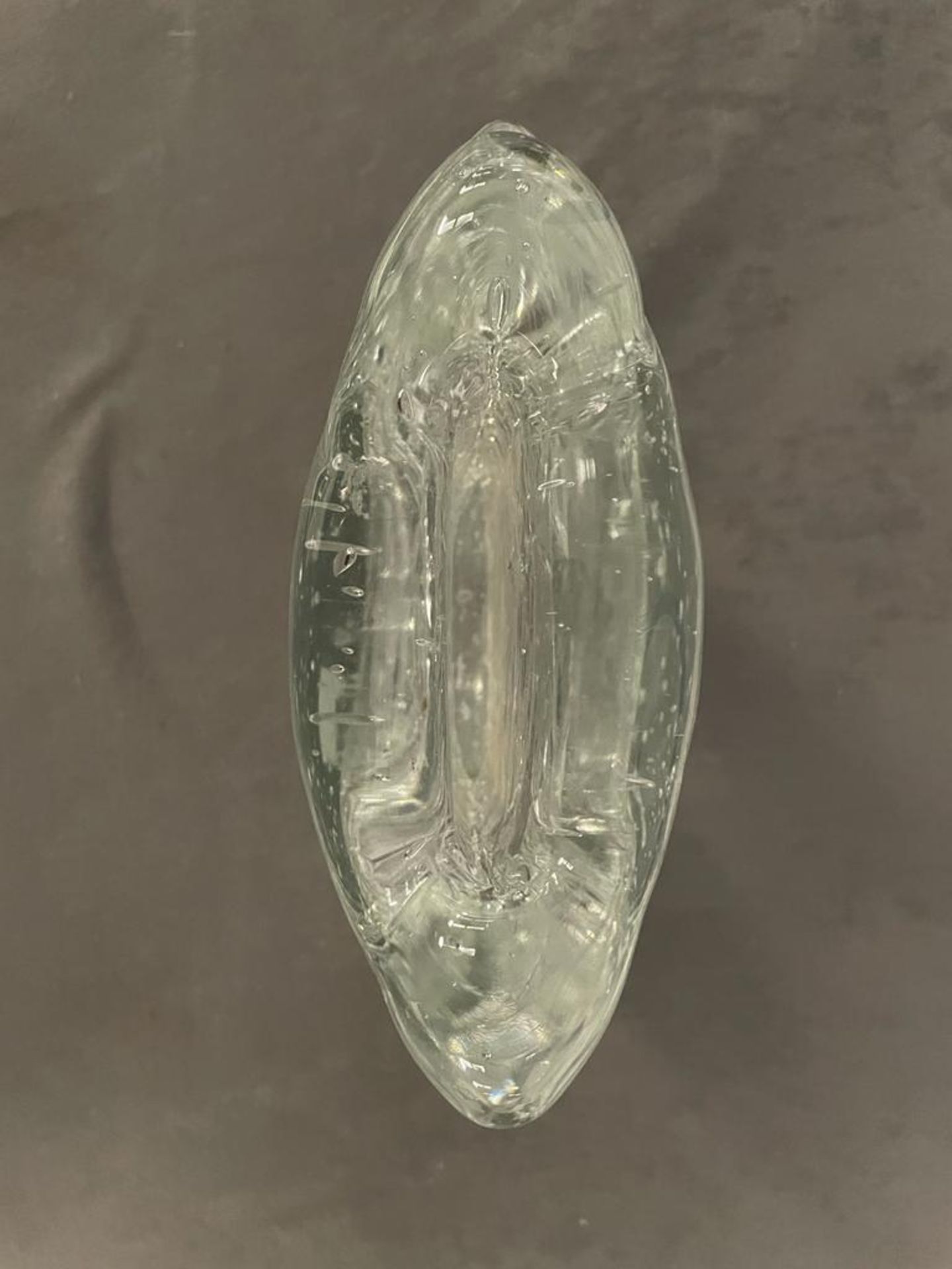 A Crystal Heavy Solid Glass Vase 18cm High ( CP1271) - Image 2 of 2